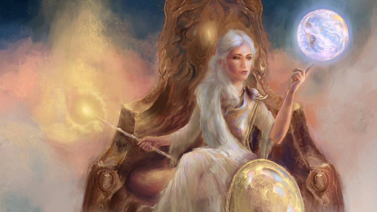 Digital Painting Timelapse - Goddess Upon the Clouds