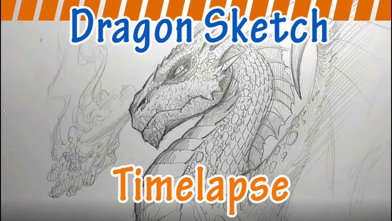 Dragon Quick Pencil Sketch - Timelapse