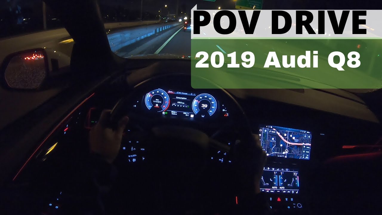 2019 Audi Q8 Night POV Drive AMBIENT LIGHTING - ASMR