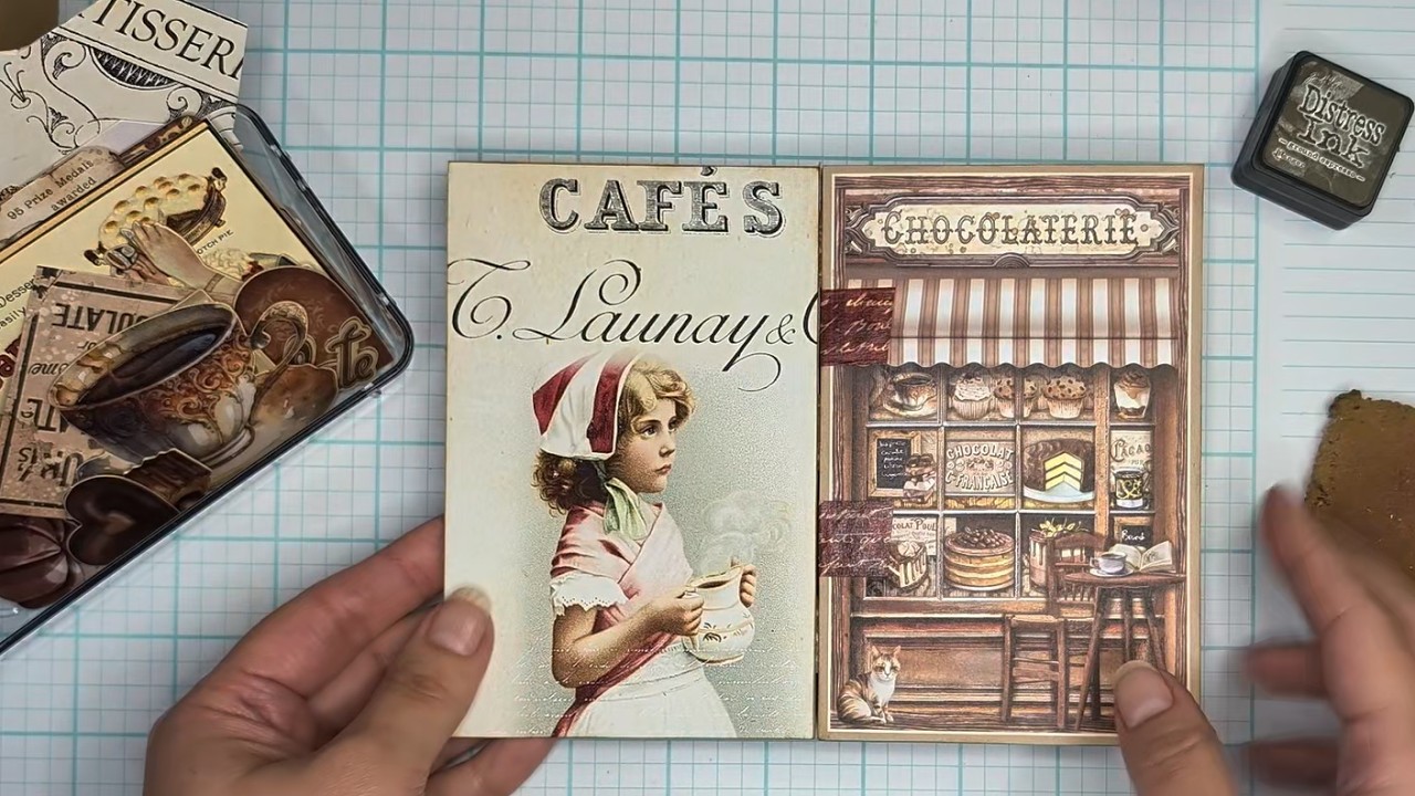 Блокнот в стиле «Коробка конфет» с переплетом на вкладках #junkjournaltutorial