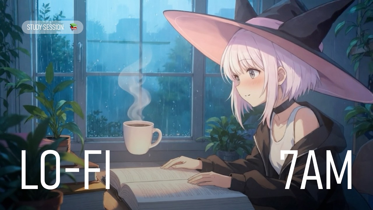 7 AM Morning Rain 🌧️ Lofi Beats to Study & Focus [朝の勉強]
