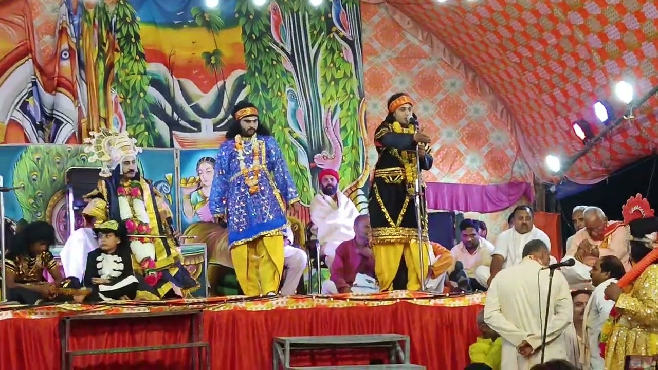 रावण के योद्धा अंगद के पैर को हिलाने की कोशिश करते हुए भाग 1