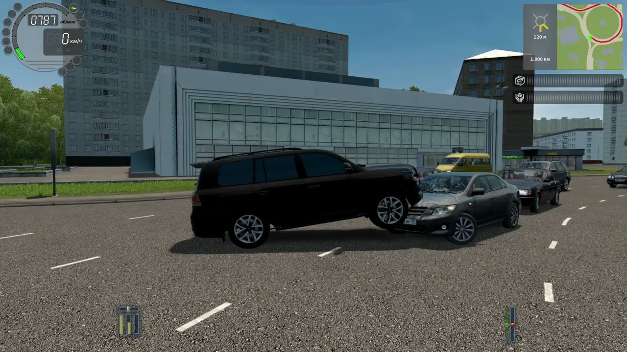 Delivery of parcels on Toyota Land Cruiser 200 City Car Driving Logitech G29