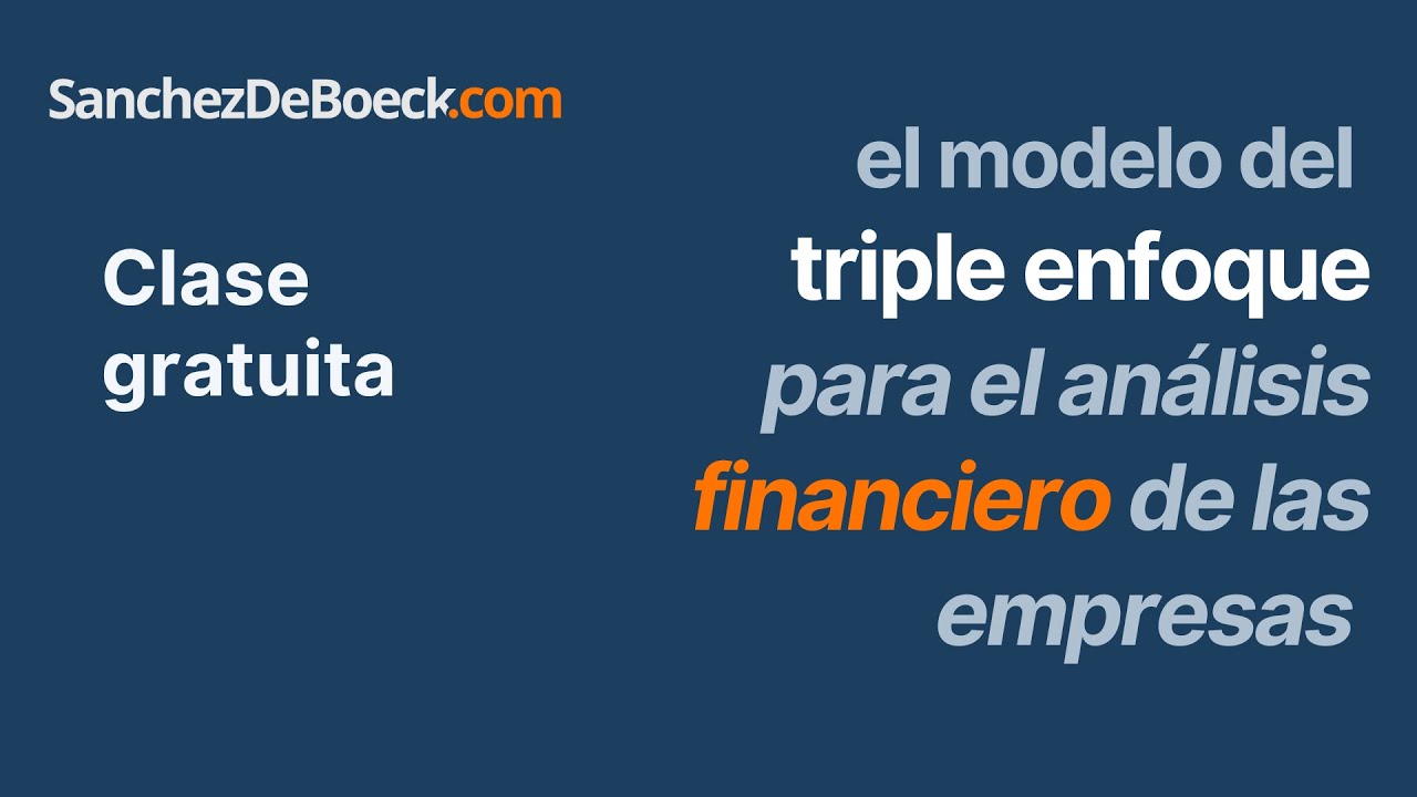 El modelo del triple enfoque para el análisis financiero de una empresa.