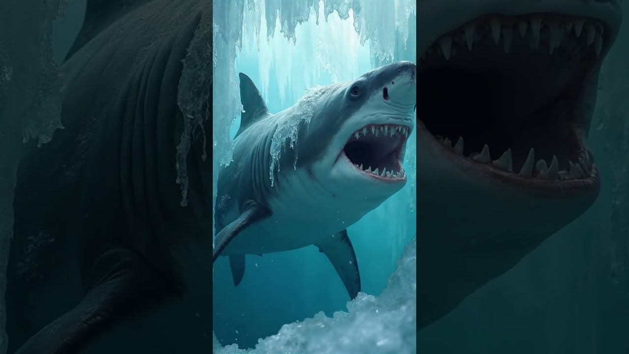Frozen Monster: Megalodon Discovered Beneath Antarctic Ice! #megalodon #antarctica #discovery