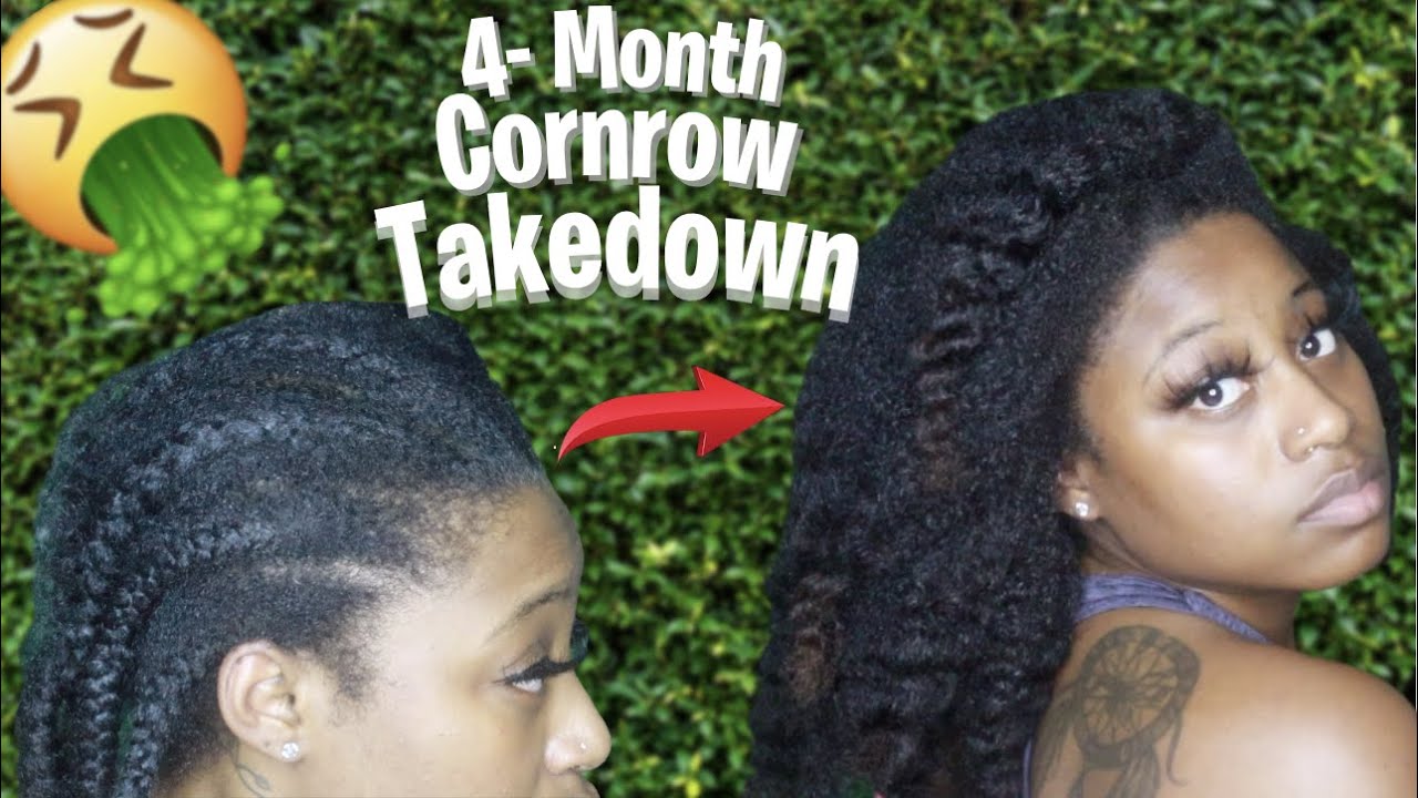 4 MONTH OLD BRAID TAKEDOWN 🤢 | LENGTH CHECK | EXTREME GROWTH*
