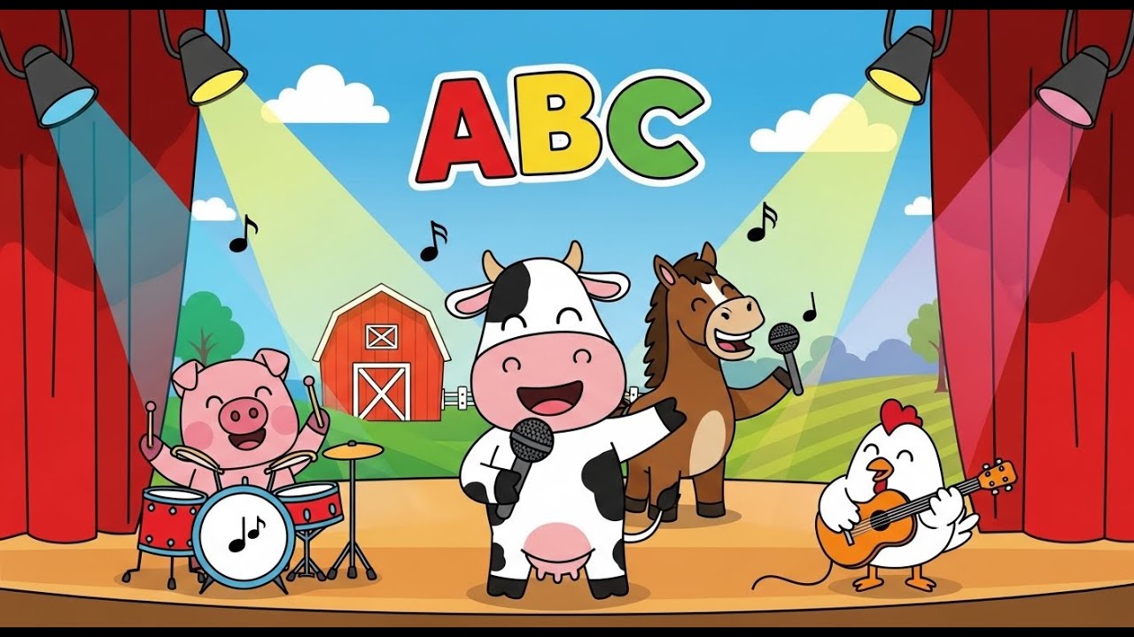 Шоу талантов с участием сельскохозяйственных животных ABC 🐮🎤 | Изучаем алфавит | Веселая песенка ...
