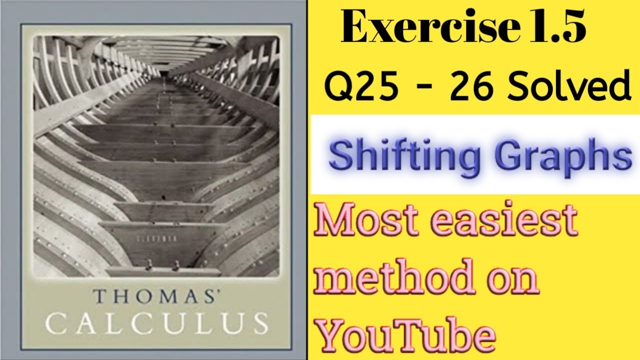 Shifting Graphs| Thomas Calculus| Exercise 1.5| Q25-26. Lecture in Hindi/Urdu.