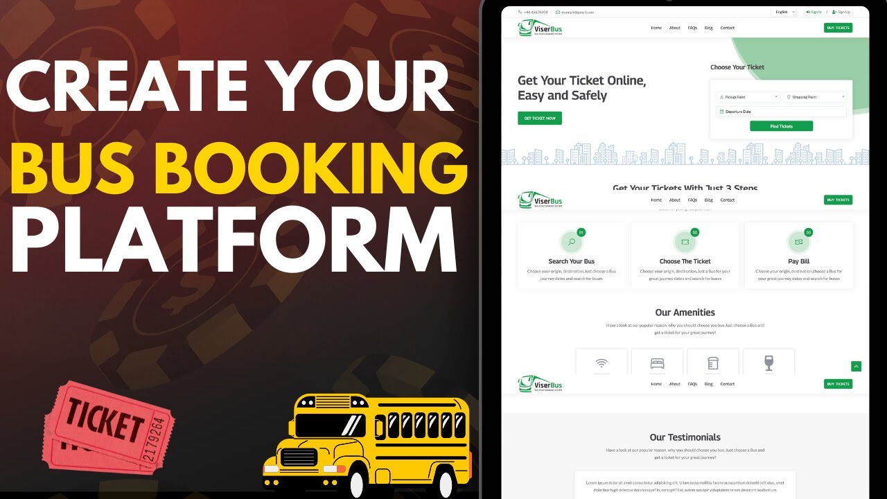 How to create a website like a redBus | Bus Ticket Booking Website