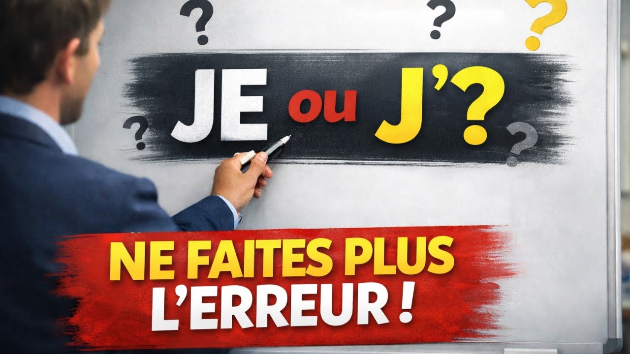 Je ou J’ ? L’erreur simple que beaucoup font en français