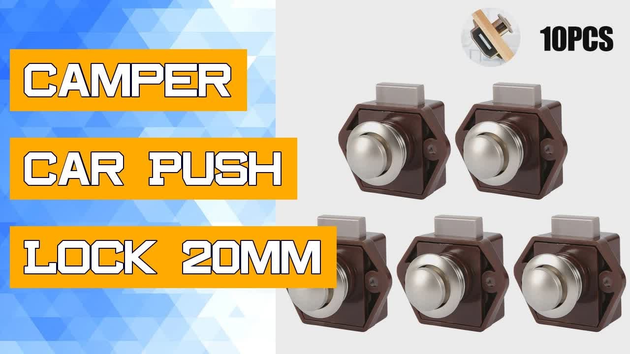 Camper Car Push Lock 20mm RV Caravan Boat Motor Home Cabinet Drawer Latch Button Locks Furniture Har