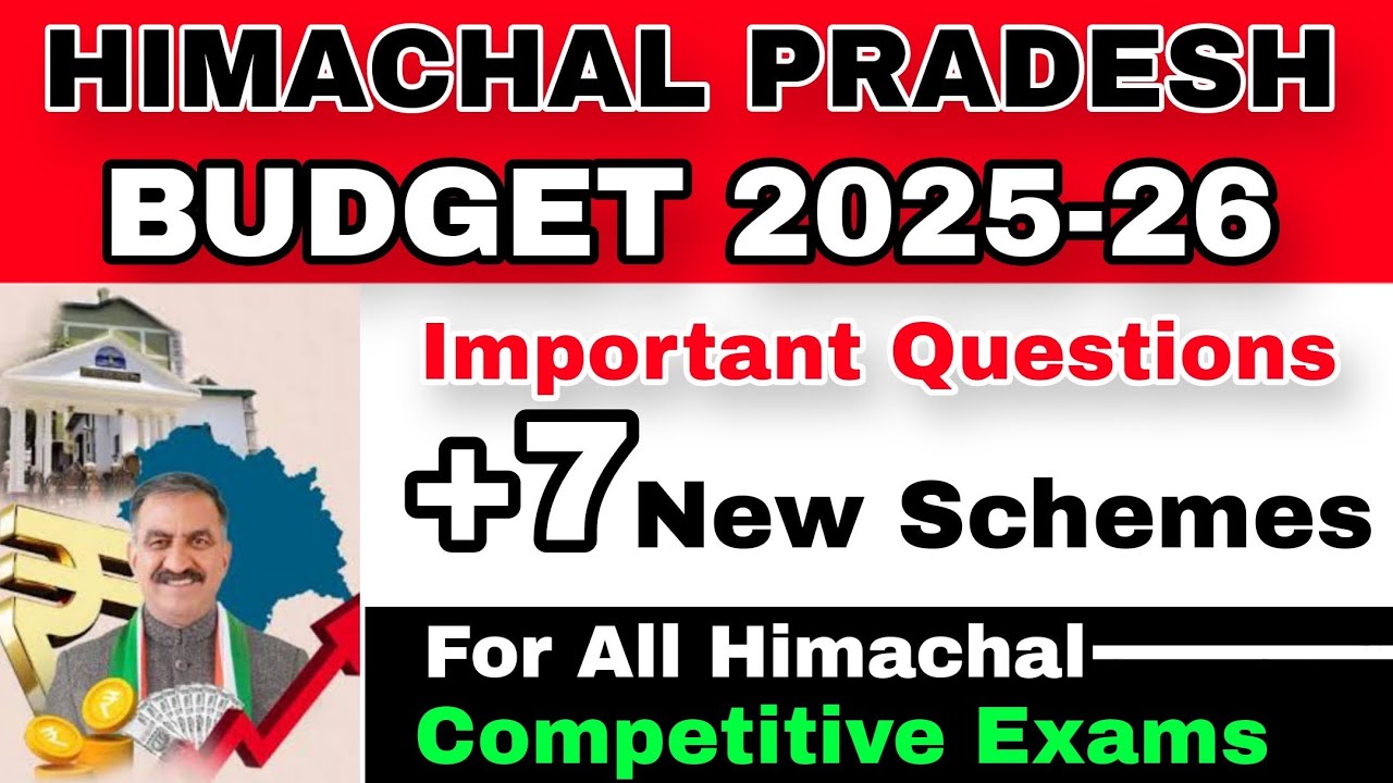 HP Budget 2025-26 | Important Questions | 7 New Schemes | HPPSC | Himachal