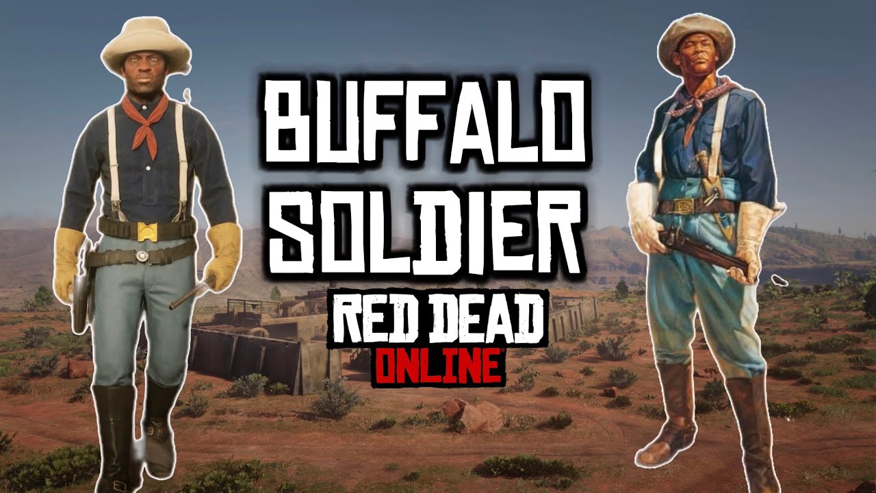 Buffalo Solider outfit created in Red Dead Online.