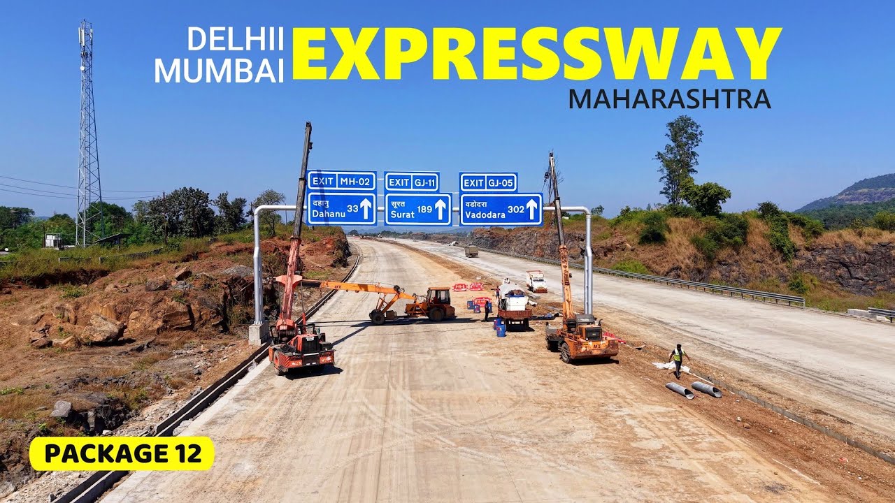 Delhi Mumbai Expressway || Vadodara Virar Section package 12 Update Maharashtra #4k