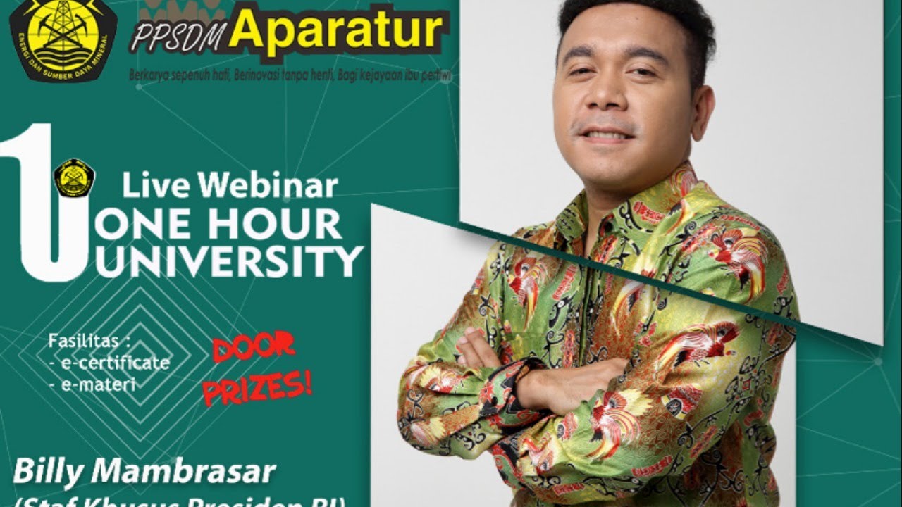 Webinar One Hour University PPSDM Aparatur IX : “Millenial Speak Up : Leadership di Era Disruption