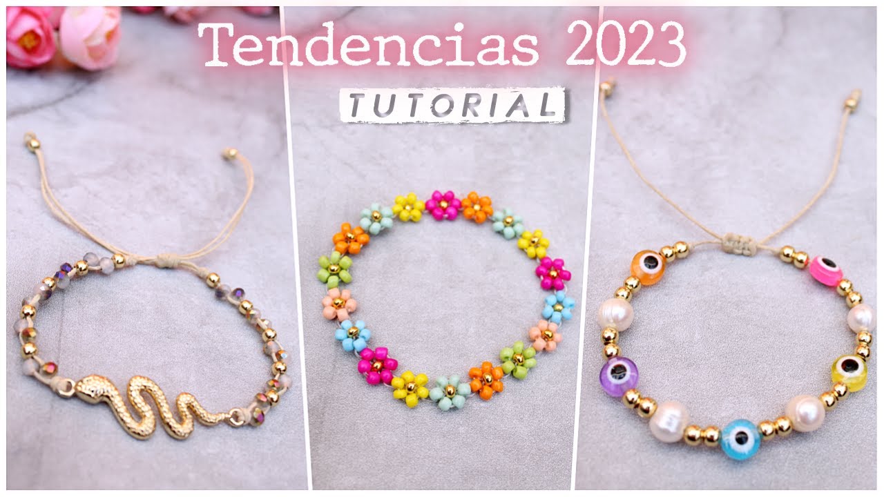 ⚡️3 PULSERAS en tendencia este 2023 fáciles paso a paso ⚡️