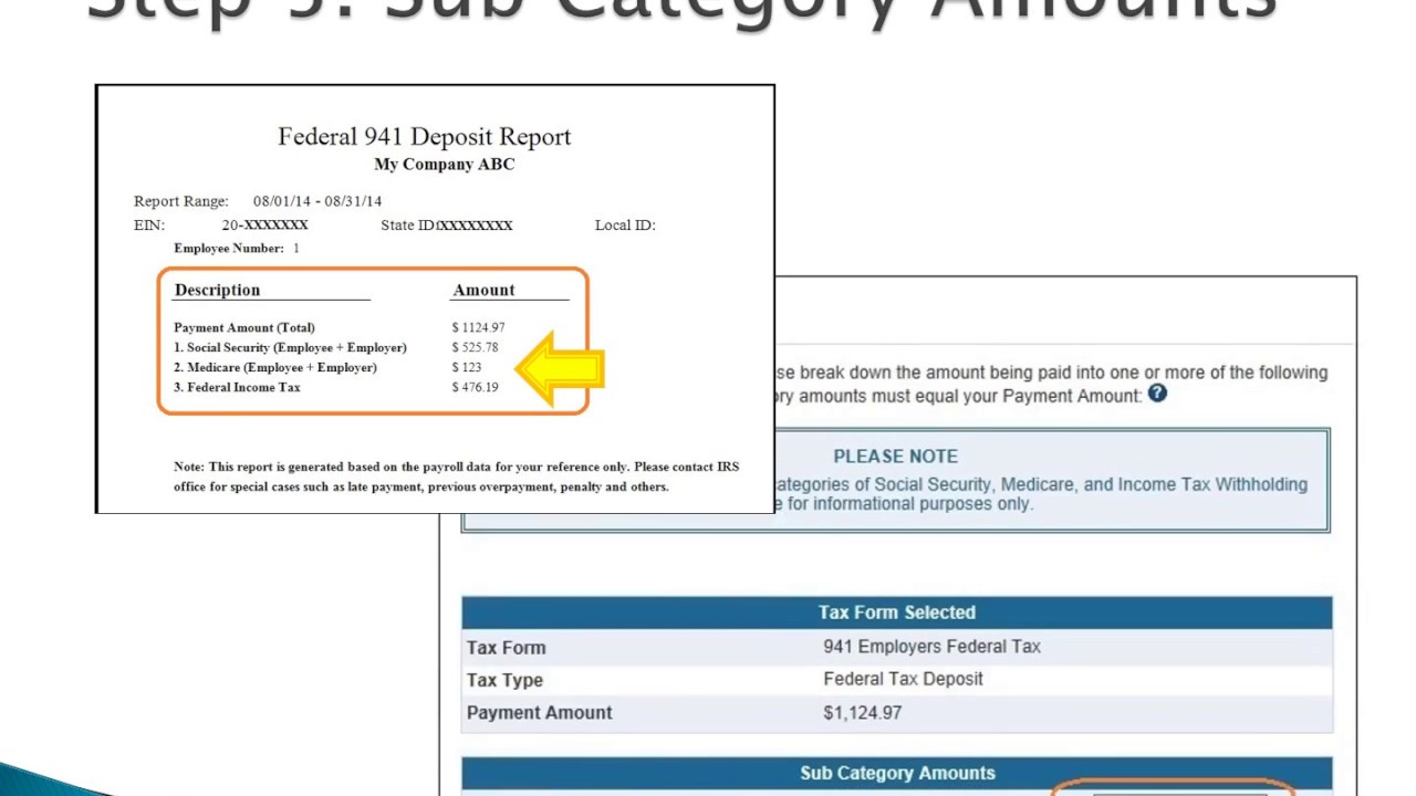 How to Make 941 Federal Tax Deposit Using EFTPS Site