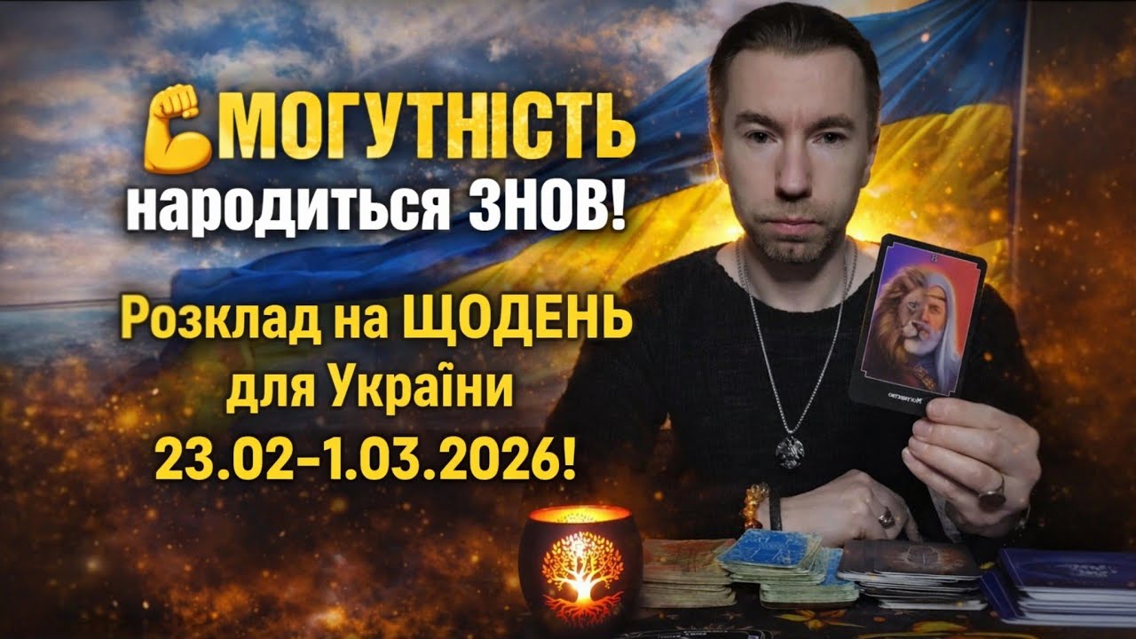 💪 МОГУТНІСТЬ народиться ЗНОВ❗️Розклад на ЩОДЕНЬ для України 23.02-1.03.2026❗️