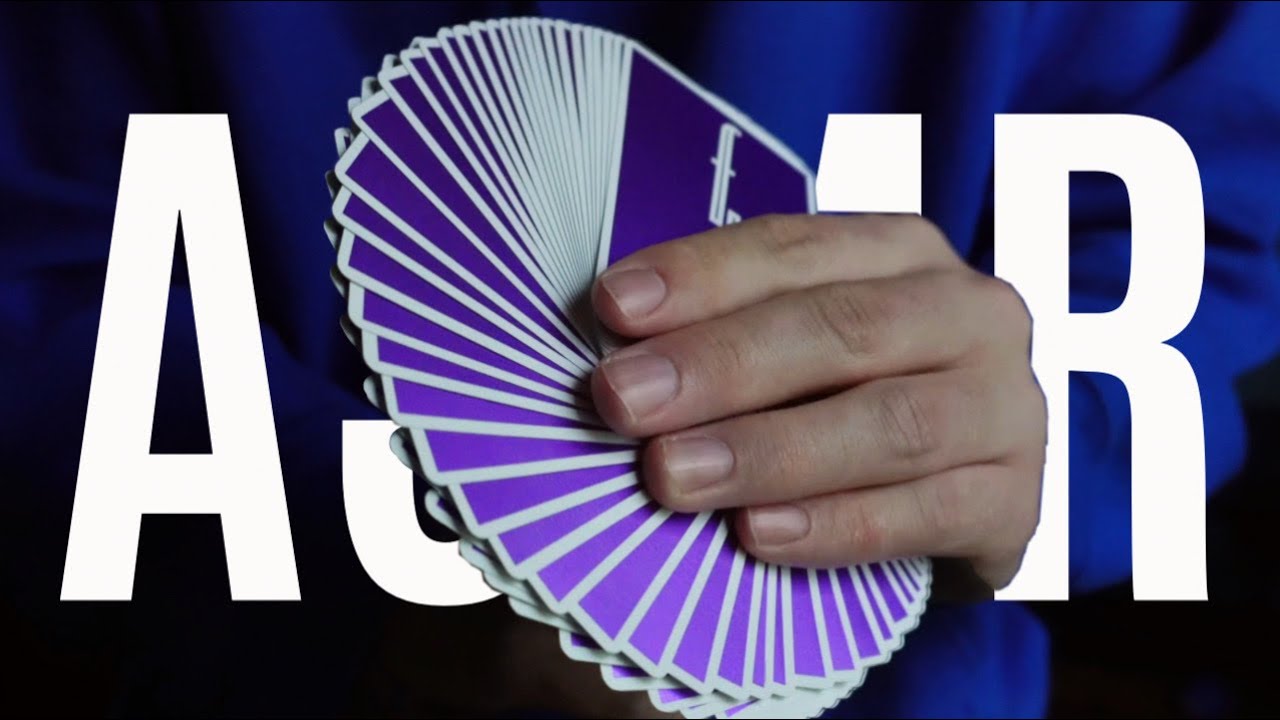 Soothing ASMR Card Shuffling // (Purple Foil Playing Cards)