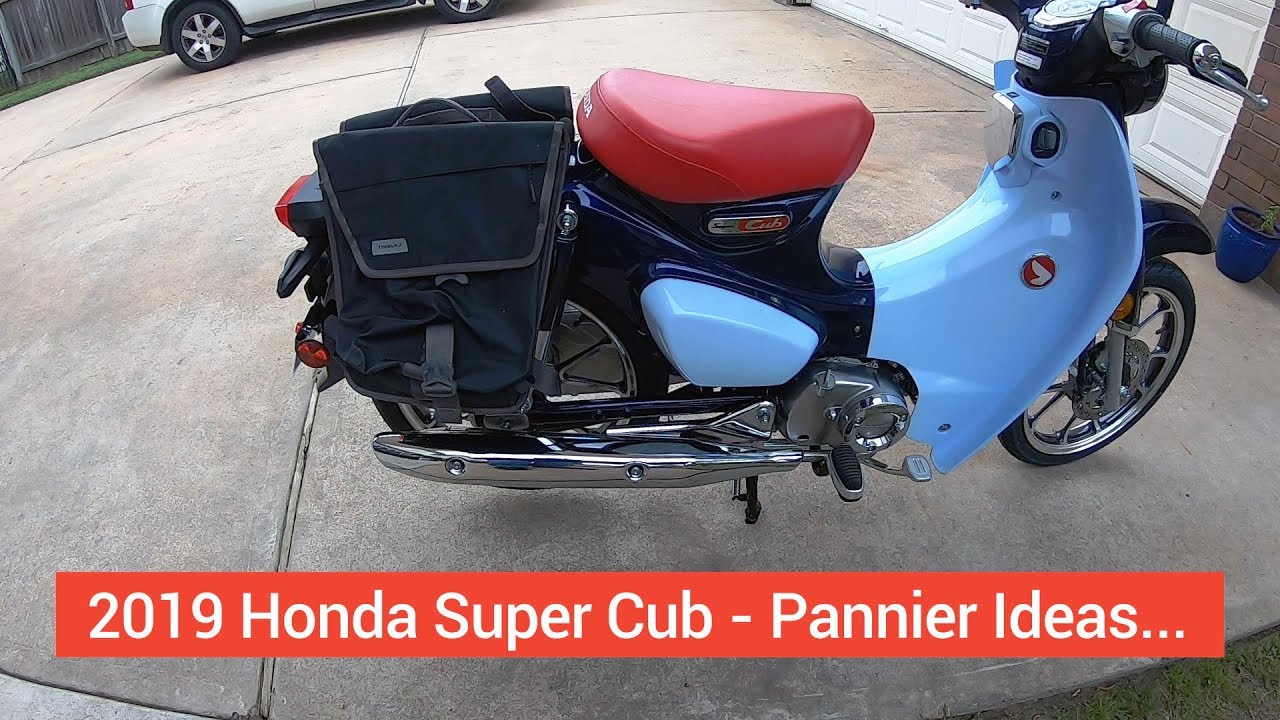 SUPERCUB: 2019 Honda Super Cub C125 - Rear Pannier Ideas, CRG Lane-Splitter Mirrors