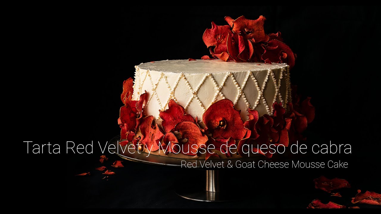 Tarta Red Velvet y mousse de queso de cabra - Red Velvet and Goat Cheese Mousse Cake