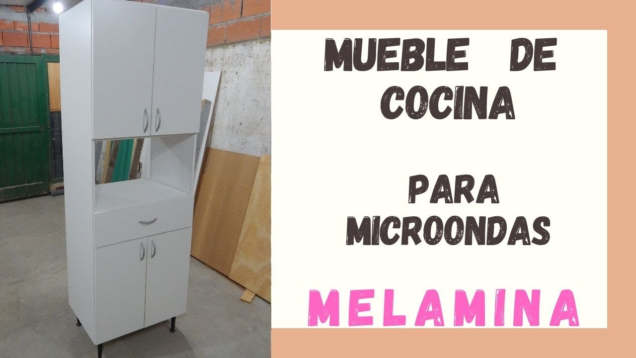 Como hacer Mueble para Cocina!!! en MELAMINA!!!(microwave cabinet) Fácil y sencillo !!