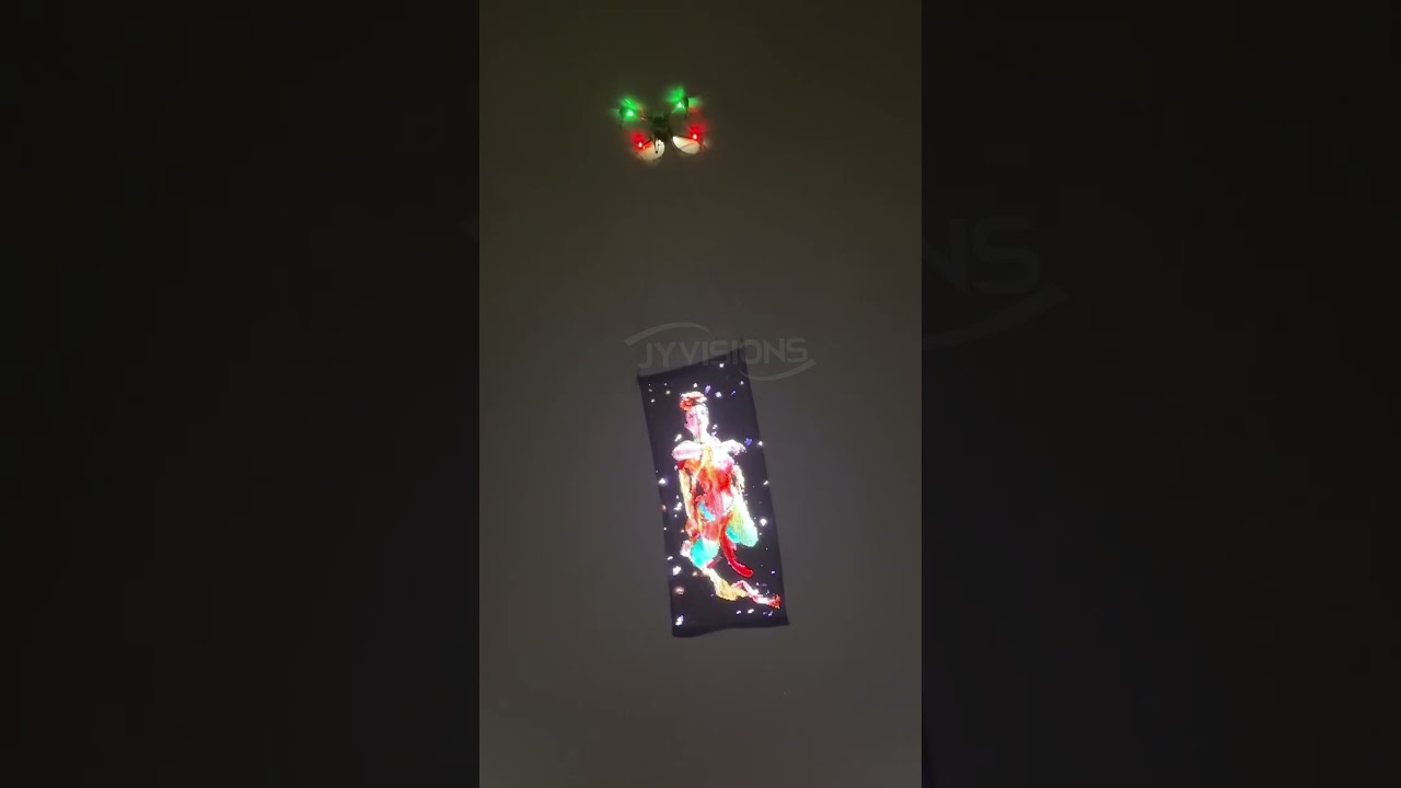 How to fly drone with LED screen 