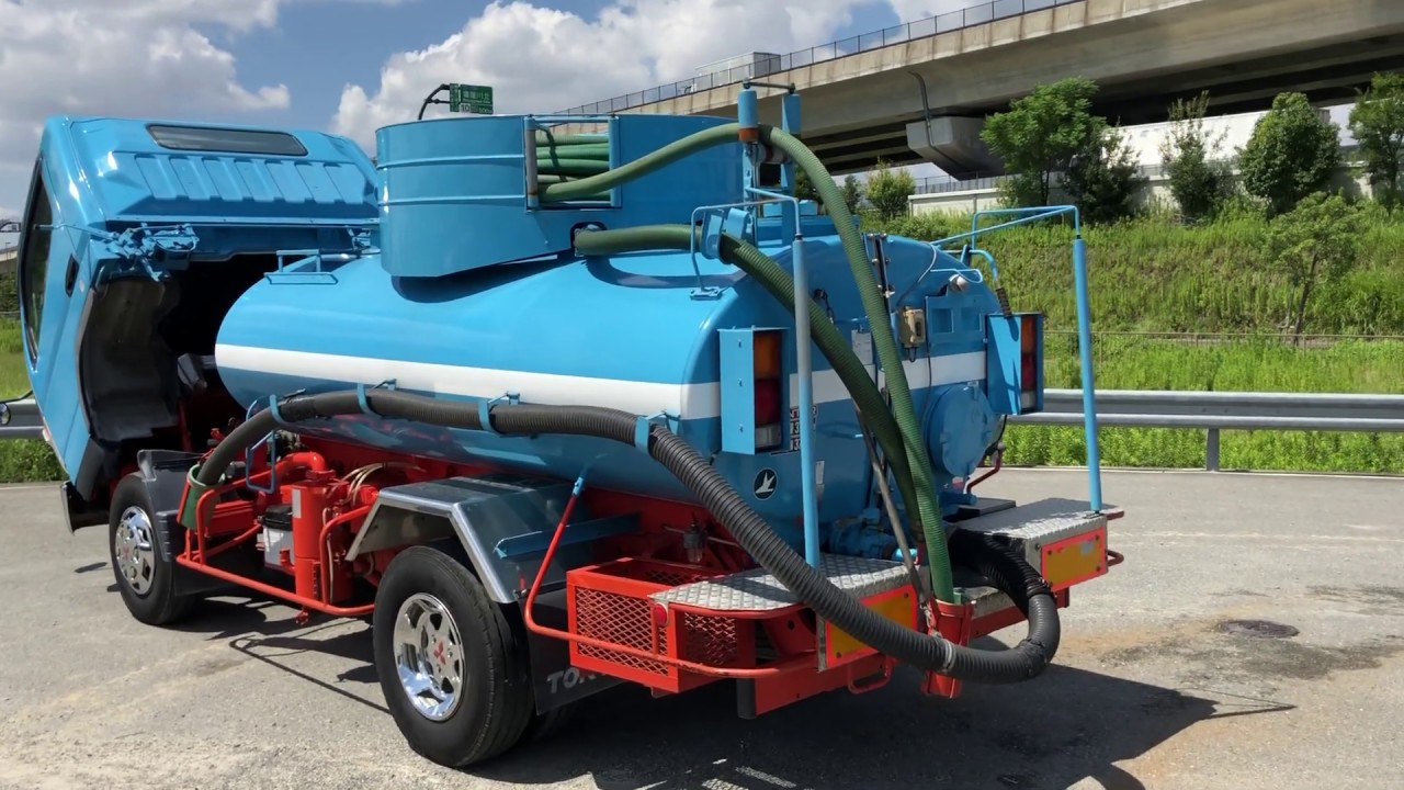 【再生中古トラック販売:1699】H15 三菱ふそう キャンター 3.7t バキュームカー 糞尿車 東急VC4 走行4万km！