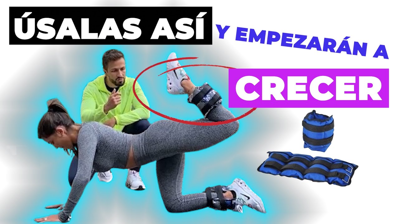 Ejercicios Para GLÚTEOS Y Piernas con pesas tobilleras 🍑🔥