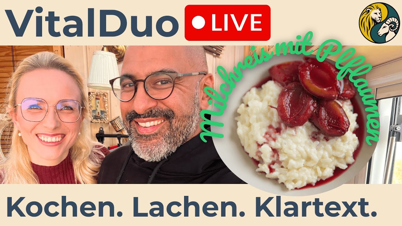 Milchreis mit Pflaumen LIVE – Kochen, Lachen & Klartext | VitalDuo (Teil 2/2)