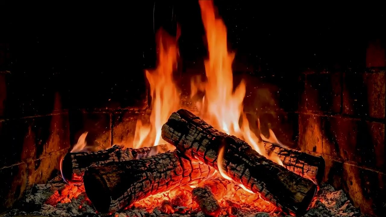 🔥 Cozy Fireplace with Crackling Sounds (8 HOURS)