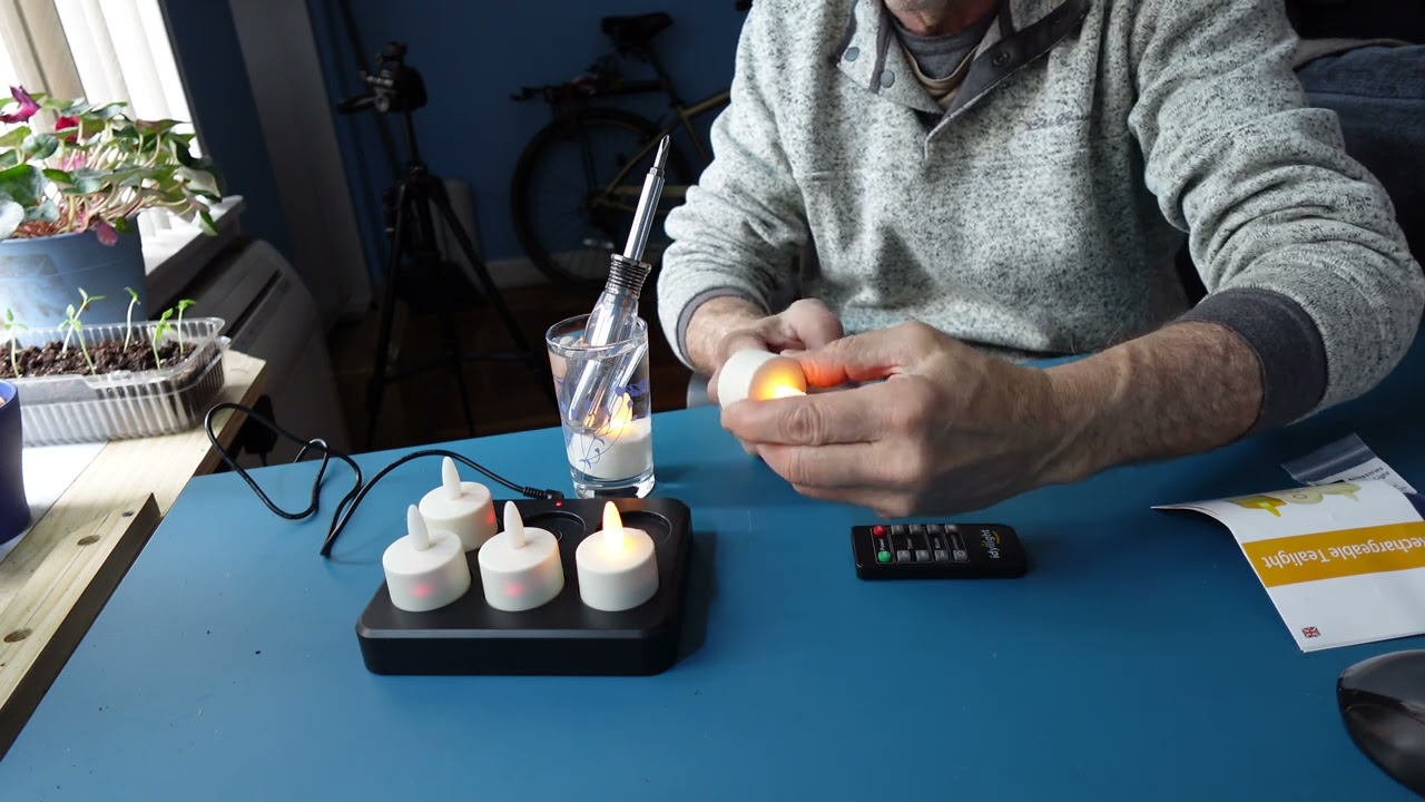 Idyl light Rechargeable Tea Lights with Remote,100 Hours Flickering Working Waterproof Led Candles