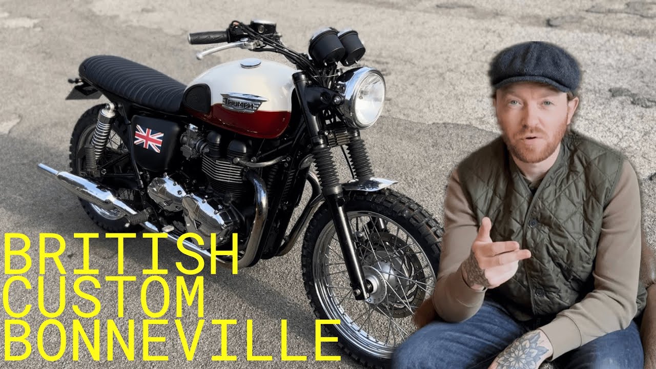 T100 Bonneville приобретает облик британского кастомного трекера! А я получаю Bell Bullitt GT!