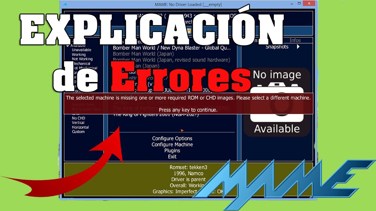 Error MAME64 - Explicacion de los Errores CHD images (Juegos Arcades)