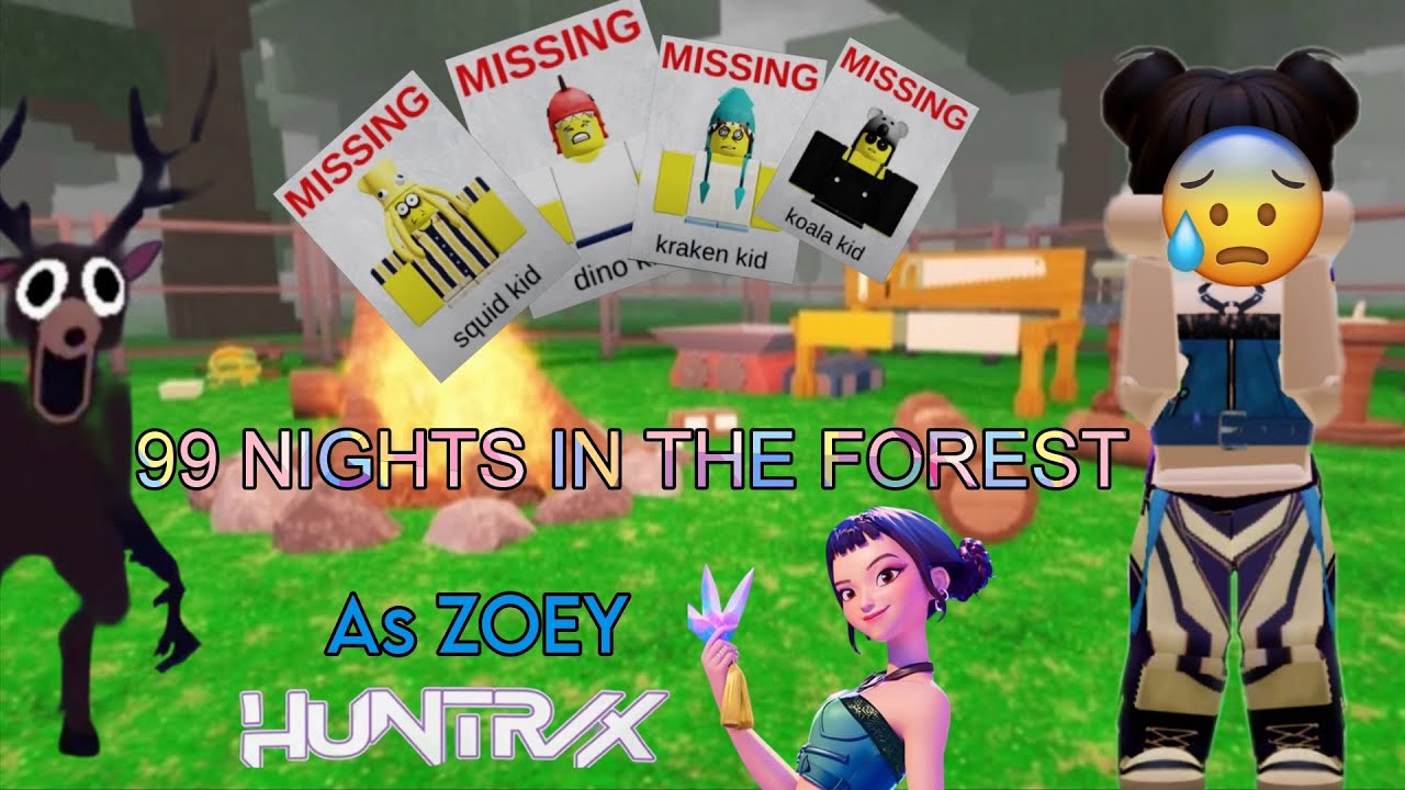 ZOEY PLAYED 99 NIGHTS IN THE FOREST 😱?!! (Kpop Demon Hunters)