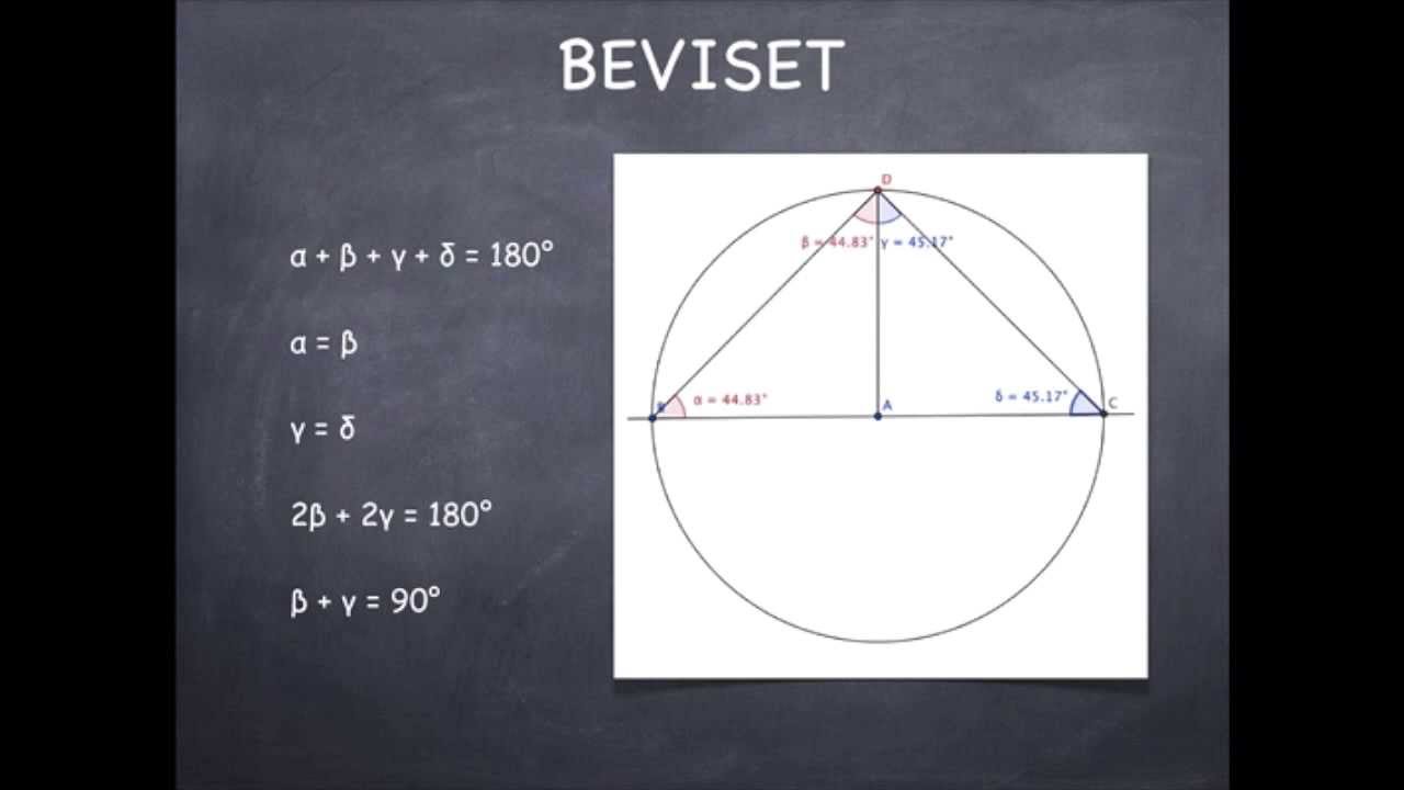 Bevis 4: Thales Teorem