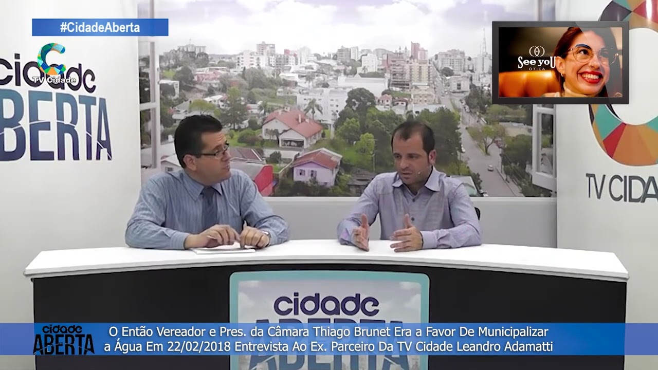O Então Vereador e Pres. da Câmara Thiago Brunet Era a Favor de Municipalizar a Água em 22/02/2018 ?
