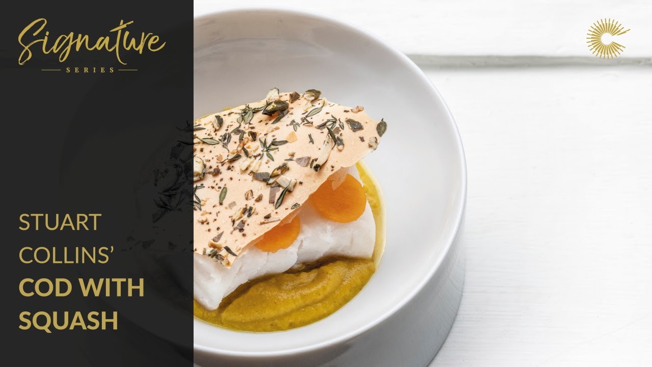 Stuart Collins' Cod with Squash Purée