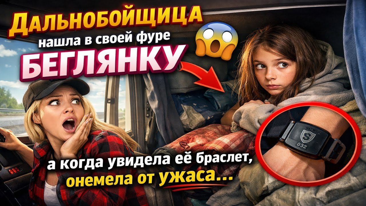 ДАЛЬНОБОЙЩИЦА НАШЛА В СВОЕЙ ФУРЕ БЕГЛЯНКУ, А КОГДА УВИДЕЛА ЕЕ БРАСЛЕТ, ОНЕМЕЛА ОТ УЖАСА