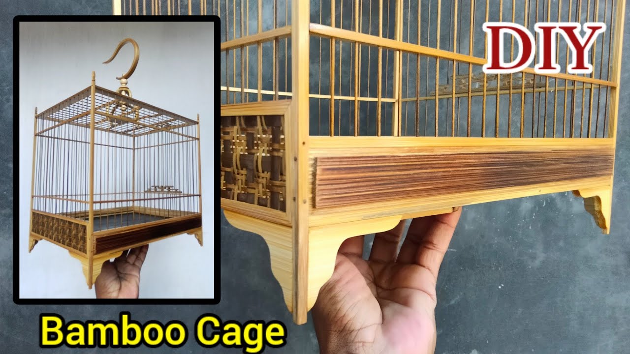 DIY minimalist bamboo cage