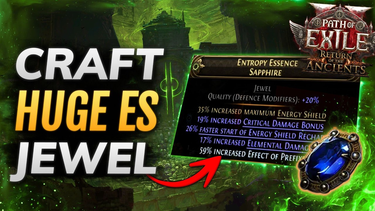 [PoE 2] How to Craft INSANE 35-50% ES Jewel for Martial Artist Monk & Other Builds, Path of Exile 2