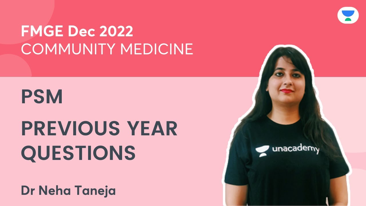 FMGE Dec 2022 | PSM - Previous Year Questions | Dr Neha Taneja