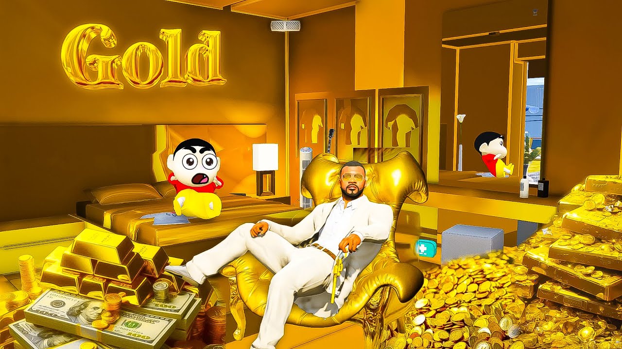 Shin chan & Franklin House Became Golden House in Gta 5 in Telugu