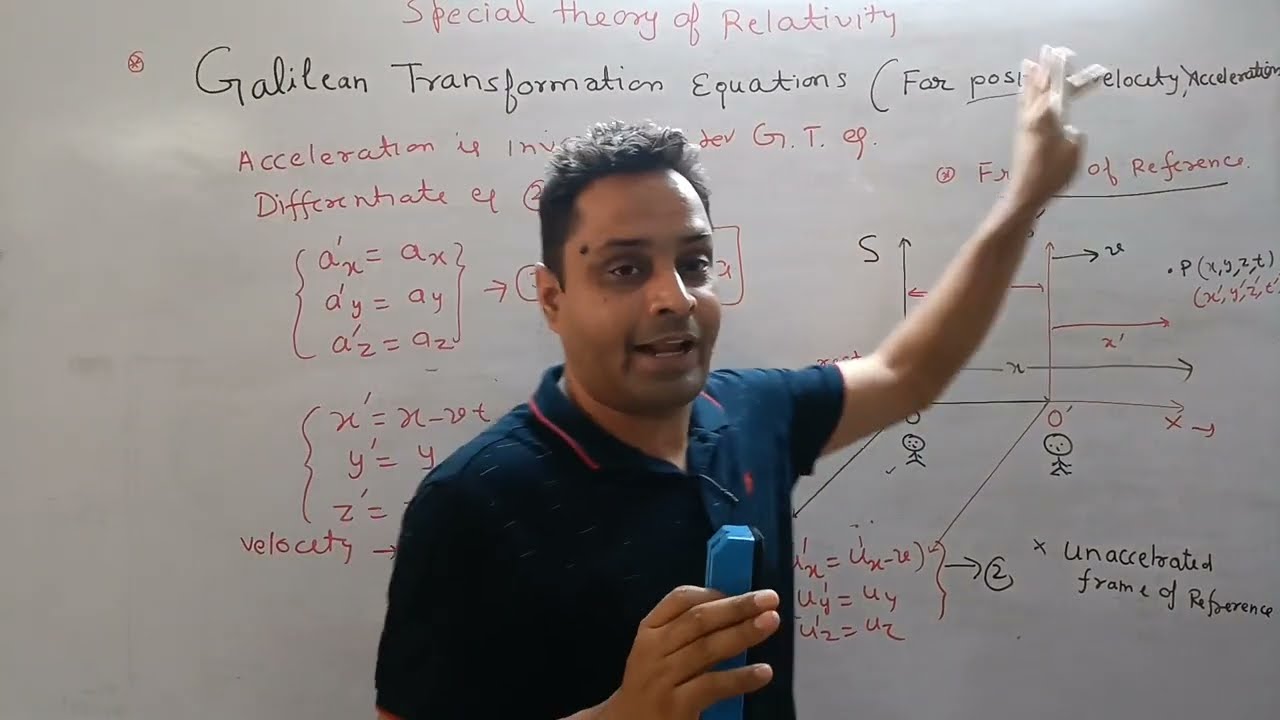 Physics -2 :Galilean Transformation equations position ,velocity,acceleration
