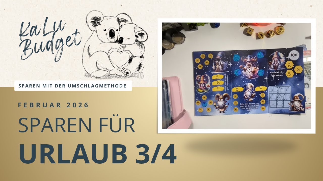 Sparen für Urlaub 3/4| Februar 2026 | Gut das es die rosa Kiste gibt🤣🙈#umschlagmethode