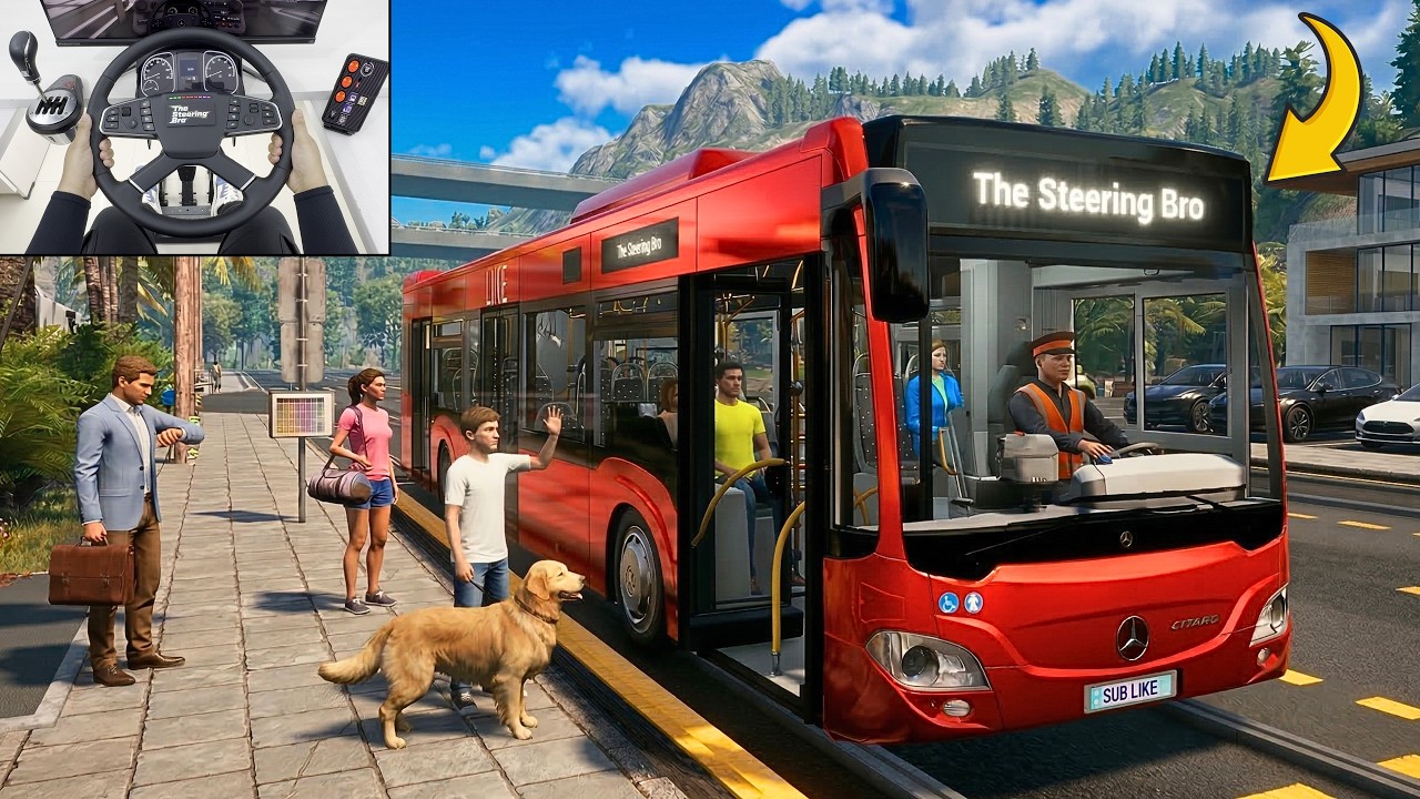 Bus Simulator 21 - Realistic Smooth City Ride in Mercedes Bus | Steering Wheel Gameplay