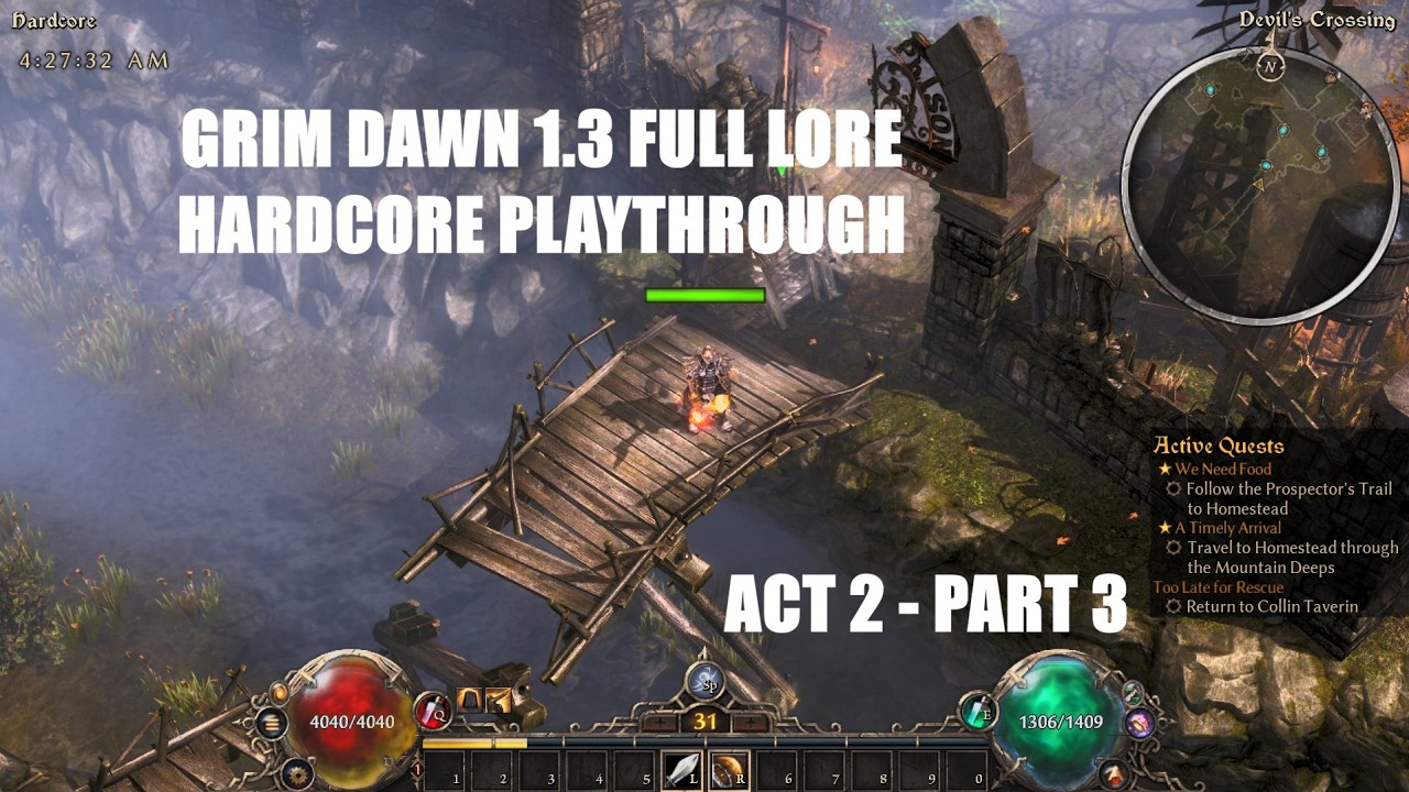 Grim Dawn 1.3 Lore HARDCORE  Playthrough Act 2 Part 3