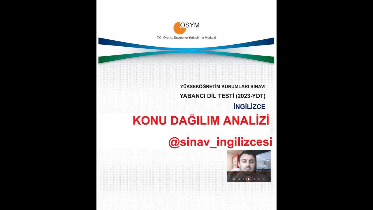 YDT (YKSDİL) 2023 Konu Dağılımı Analizi