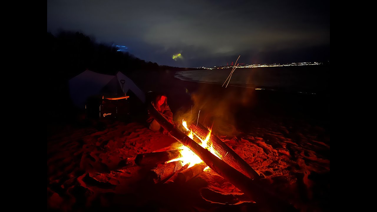 Spring Beach Camping on Lake Superior