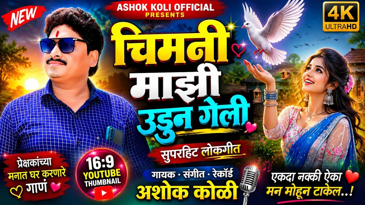 😭🕊️चिमणी माझी उडुन गेली🕊️😭- Chimni Mazi Udun Geli.एक सुपरहिट हृदयस्पर्शी गीत गायक अशोक कोळी तळेगाव.